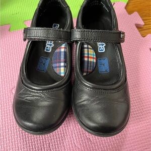 Black leather  Kids Shoes